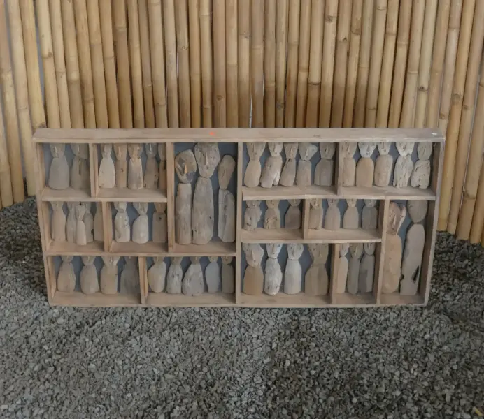 Product image 2 of the product “Wall Art - Human Tribe, made from recycelt wood. 60 x 120 cm ”